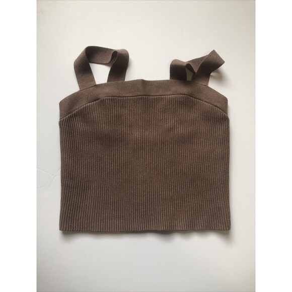 Abercrombie & Fitch Tops - Abercrombie And Fitch Ribbed Slash Tank Top Brown Medium Retro Y2K